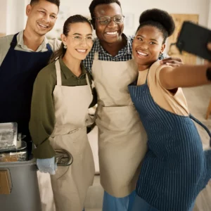 Pack La Team Créole – 4 tabliers personnalisables