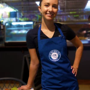 Tablier Bleu Marine – Cheffe Créole Officielle 974 (féminin)