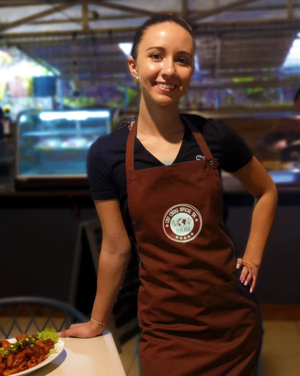 Tablier Chocolat - Cheffe Créole Officielle 974 (féminin)