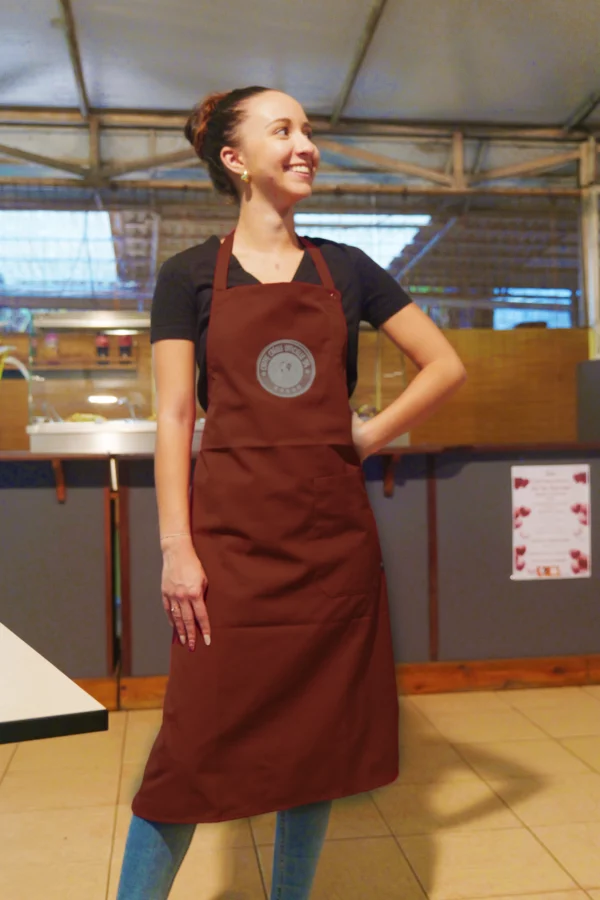 Tablier Chocolat – Chef Créole Officiel 974 (masculin)