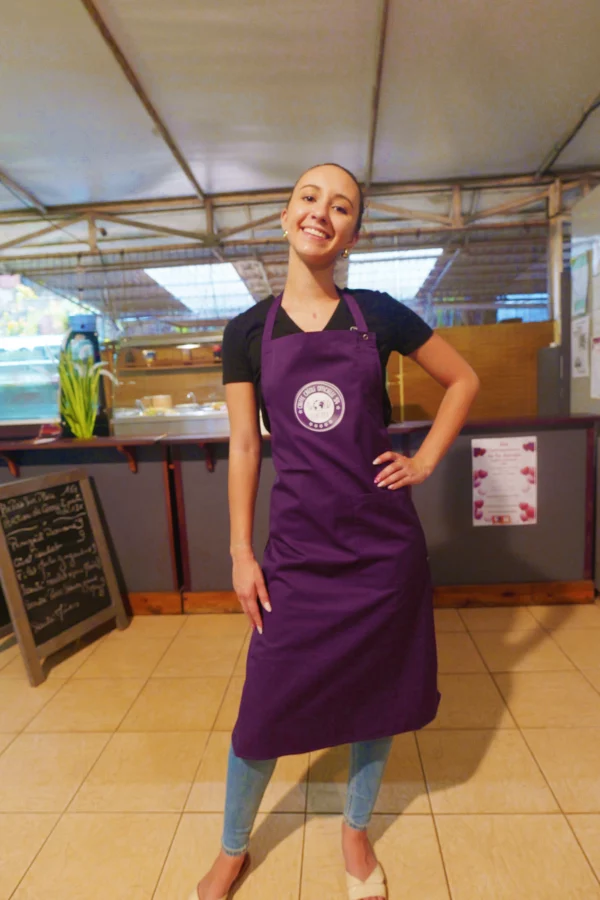 Tablier Violet – Chef Créole Officiel 974 (masculin)